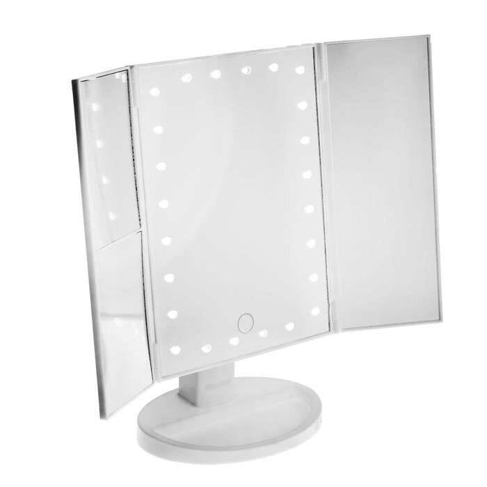 Зеркало ENERGY EN-799Т, подсветка, 22.3 х 16.3 см, увеличение 3Х/5Х, 4хАА от компании Интернет-гипермаркет «MOLL» - фото 1