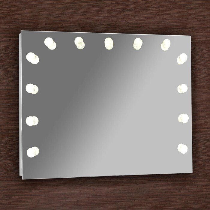 Зеркало, гримёрное, настенное, 13 лампочек, 90х70 см от компании Интернет-гипермаркет «MOLL» - фото 1