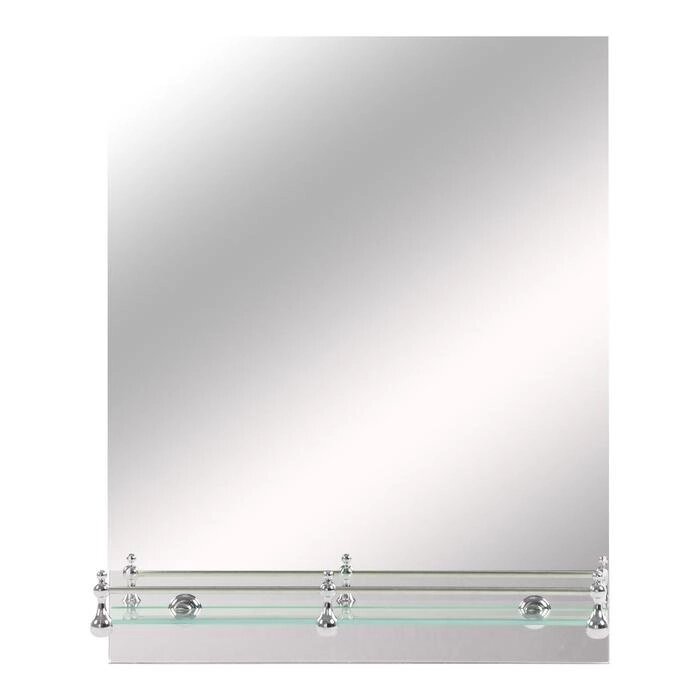 Зеркало, настенное, 50х40 см,  с полочкой и ограничителем от компании Интернет-гипермаркет «MOLL» - фото 1