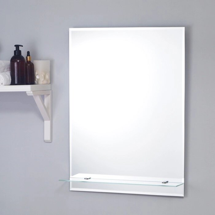 Зеркало настенное "Модерн-Люкс" 50х68,7 см, с полочкой от компании Интернет-гипермаркет «MOLL» - фото 1