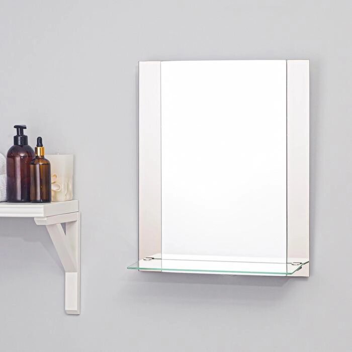 Зеркало, настенное, с полкой, 3745 см от компании Интернет-гипермаркет «MOLL» - фото 1