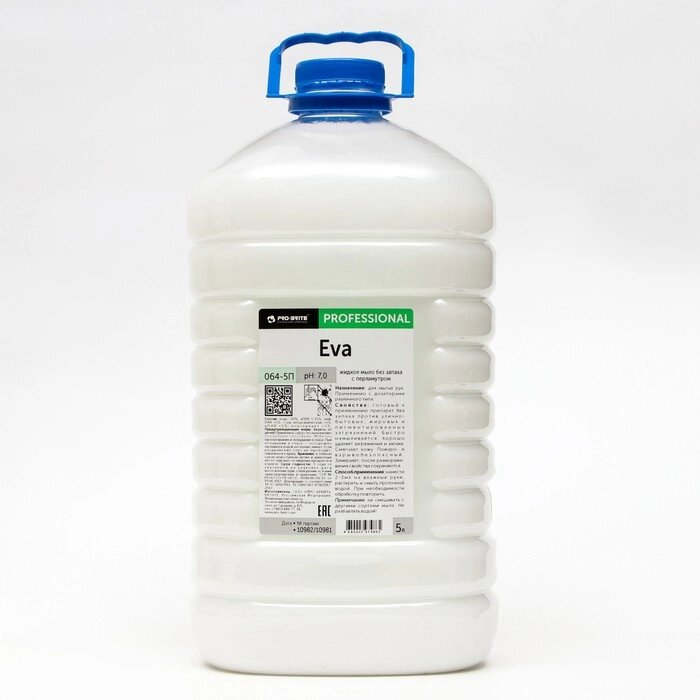 Жидкое мыло Eva без запаха, с перламутром, 5 л от компании Интернет-гипермаркет «MOLL» - фото 1