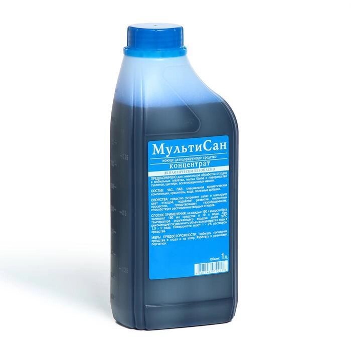 Жидкость для биотуалета универсальная "Мультисан", концентрат, 1 л от компании Интернет-гипермаркет «MOLL» - фото 1