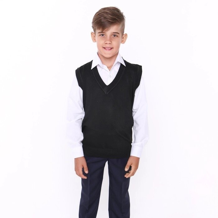 Жилет для мальчика, цвет чёрный, рост 152-158 см от компании Интернет-гипермаркет «MOLL» - фото 1