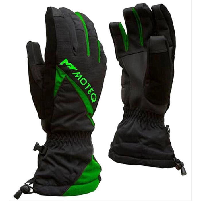 Зимние перчатки СНЕЖОК чёрный, зелёный, XXXL от компании Интернет-гипермаркет «MOLL» - фото 1