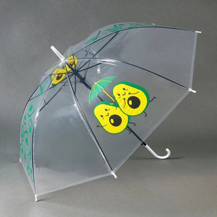 Зонт детский "Авокадо" полуавтомат прозрачный d=90 см от компании Интернет-гипермаркет «MOLL» - фото 1