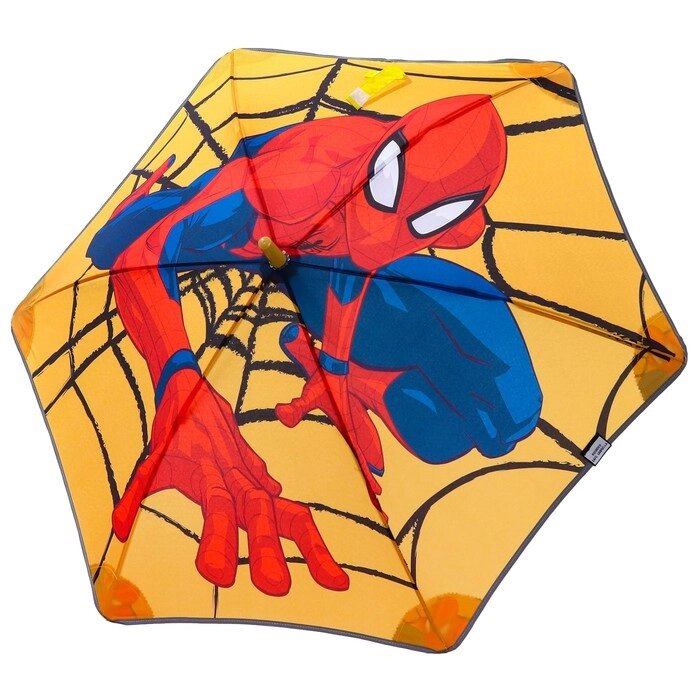 Зонт детский. Человек паук, оранжевый, 6 спиц d=90 см от компании Интернет-гипермаркет «MOLL» - фото 1
