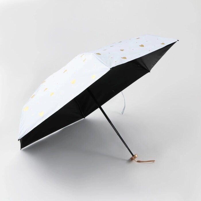Зонт механический, 6 спиц, тиснение золотом, цвет мятный от компании Интернет-гипермаркет «MOLL» - фото 1