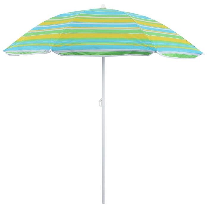 Зонт пляжный "Модерн" с механизмом наклона, серебряным покрытием, d=155 cм, h=195 см, МИКС от компании Интернет-гипермаркет «MOLL» - фото 1