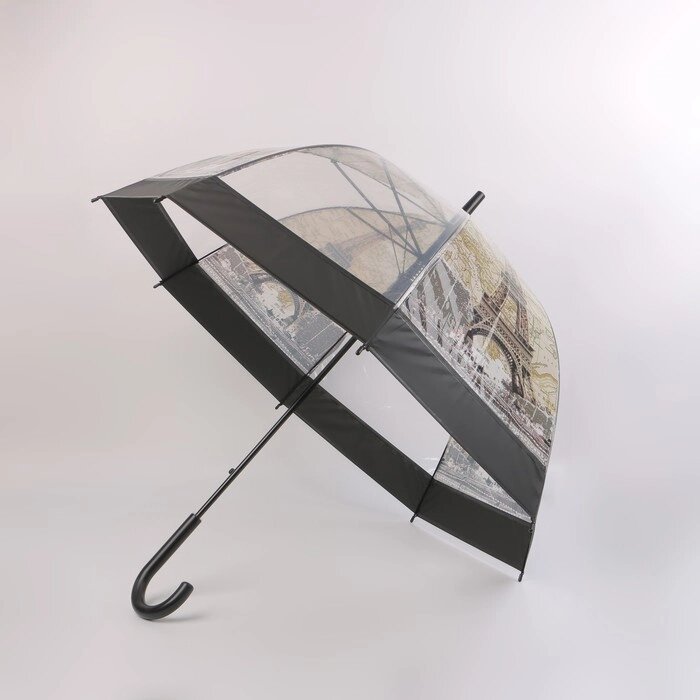 Зонт - трость полуавтоматический "Башни", 8 спиц, R = 40 см, цвет МИКС от компании Интернет-гипермаркет «MOLL» - фото 1