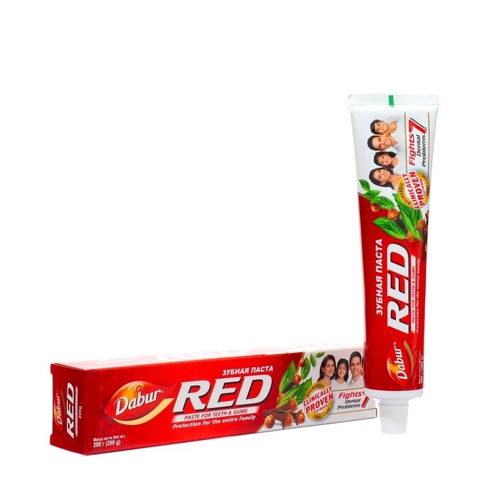Аюрведическая зубная паста Dabur RED КРАСНАЯ, 200г от компании Интернет-магазин ayurvedic by - фото 1