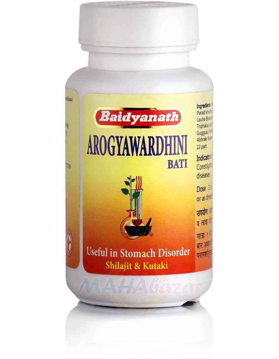 Baidyanath Arogyawardhini Vati Арогьявардхини Вати для защиты и восстановления печени, 80 таб. от компании Интернет-магазин ayurvedic by - фото 1