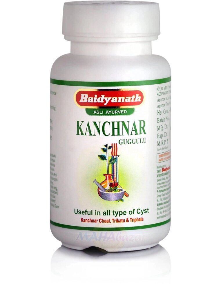 Baidyanath Kanchnar Guggulu Канчнар Гуггул, 80 таб. от компании Интернет-магазин ayurvedic by - фото 1