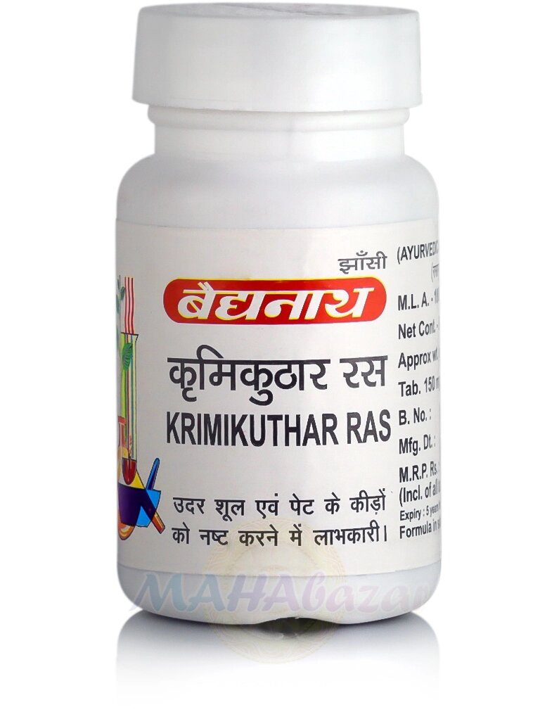 Baidyanath Krimikuthar Ras Кримикутхар Рас (для Избавления От Паразитов), 80 таб. от компании Интернет-магазин ayurvedic by - фото 1