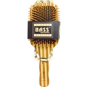 Bass Brushes Большая прямоугольная щётка для волос с деревянной щетиной и бамбуковой ручкой от компании Интернет-магазин ayurvedic by - фото 1