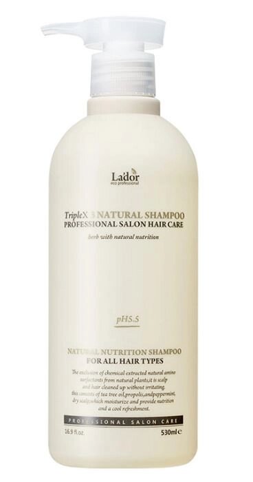LA'DOR Органический шампунь для волос LA'DOR TRIPLEX NATURAL SHAMPOO 530мл от компании Интернет-магазин ayurvedic by - фото 1