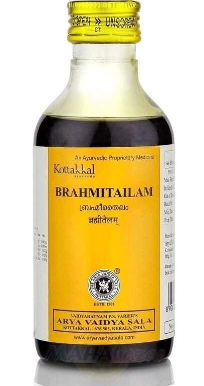 Масло брами Brahmitailam для массажа головы (АVS) 200 мл от компании Интернет-магазин ayurvedic by - фото 1