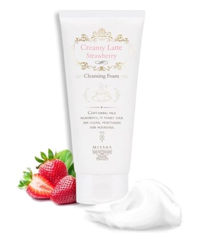 MISSHA Пенка для умывания Creamy Latte Strawberry Cleansing Foam 172мл