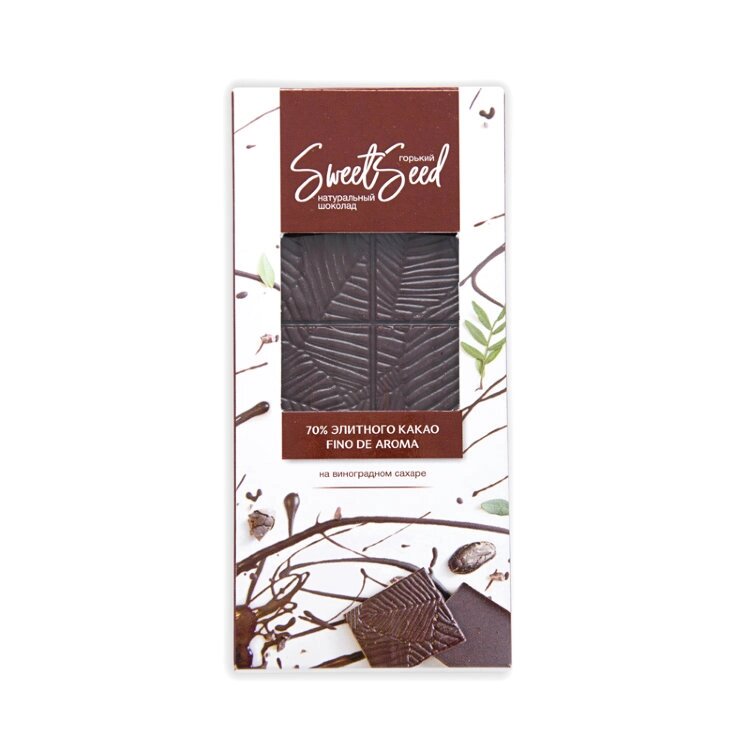 ОБРАЗ ЖИЗНИ Шоколад горький на виноградном сахаре 70% какао, 40 г от компании Интернет-магазин ayurvedic by - фото 1