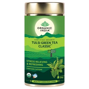 Organic India Листовой чай туласи Tulasi Greean Tea