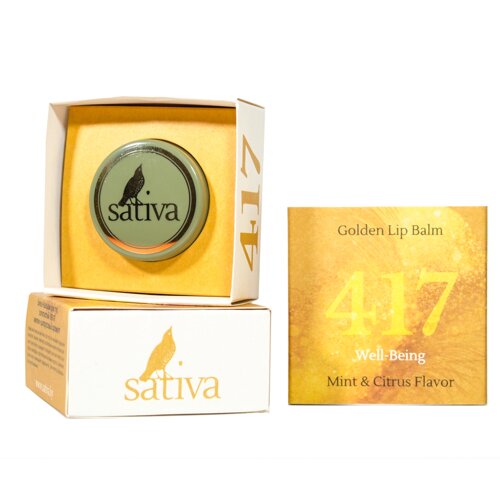Sativa блеск-бальзам для губ золотистый №417, 8г