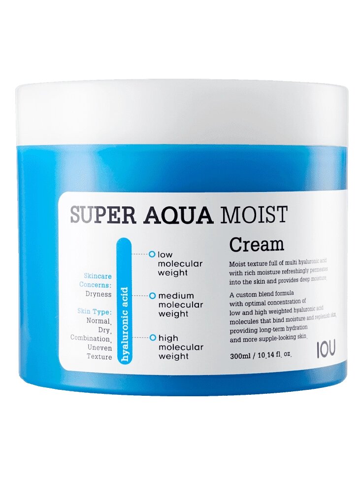 Увлажняющий крем для лица IOU Super Aqua Moist Cream 300мл от компании Интернет-магазин ayurvedic by - фото 1