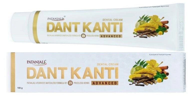 Зубная паста Дент Канти Адвансед (Dant Kanti Advanced Toothpaste) Patanjali, 100 г от компании Интернет-магазин ayurvedic by - фото 1