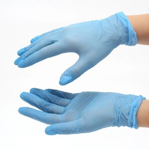 Перчатки смотровые нитриловые Фармин нестерильные, неопудренные Размер: L, Кол-во в уп. 1 шт,