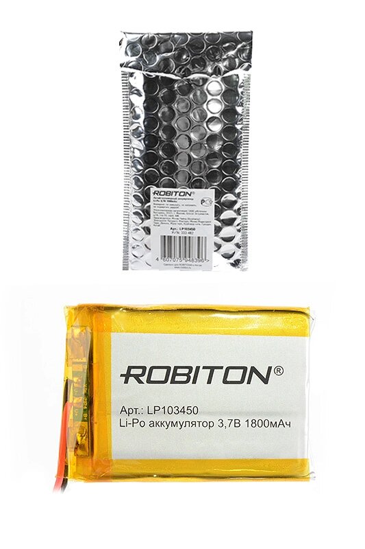 Аккумулятор (батарея) Li-Pol (10x34x50мм), 2pin, 3.7В, 1800мАч от компании TGT - все для ремонта ноутбука, телефона - фото 1