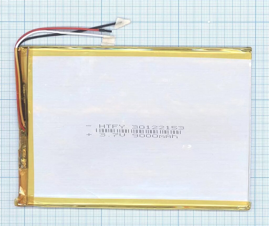 Аккумуляторная батарея Li-Pol (3x122x153мм), 3pin, 3.7В, 9000мАч от компании TGT - все для ремонта ноутбука, телефона - фото 1