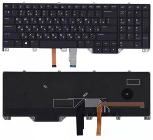 Клавиатура для ноутбука Dell Alienware 17 R4, черная с подсветкой