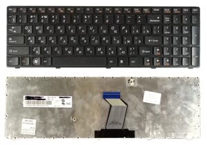 Клавиатура для ноутбука Lenovo IdeaPad Y570, Y570A, Y570E, Y570S, 570I с рамкой, черная (MP-10K5)