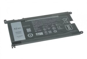 Аккумулятор (батарея) WDX0R для ноутбука Dell 15-5538, 11.4В, 3500мАч