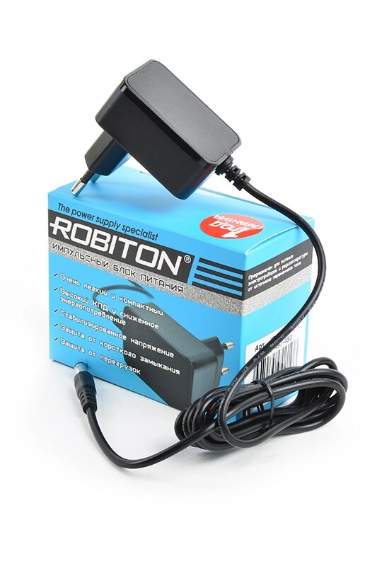 Универсальное зарядное устройство Robiton IR12-500S (+) 5.5х2.1, 12 (+) от компании TGT - все для ремонта ноутбука, телефона - фото 1