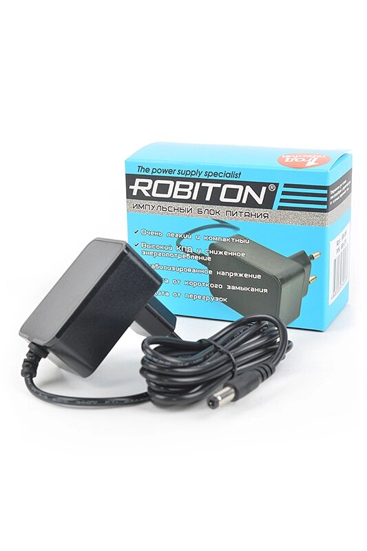 Универсальное зарядное устройство Robiton IR9-9W 5.5x2.5, 12 (+) от компании TGT - все для ремонта ноутбука, телефона - фото 1