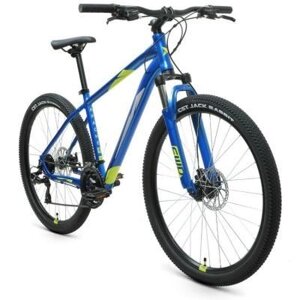 Горный велосипед (хардтейл) Велосипед FORWARD APACHE 27,5 2.2 D (27,5" 21 ск. рост. 15"2022, синий/зеленый,