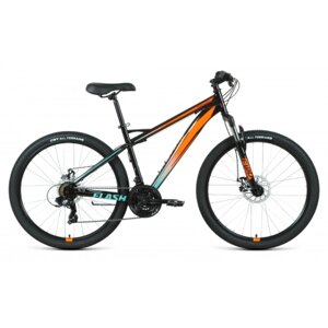 Горный велосипед (хардтейл) Велосипед FORWARD FLASH 26 2.2 D (26" 21 ск. рост. 15"2022, черный/оранжевый, RBK22FW26670