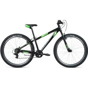 Горный велосипед (хардтейл) Велосипед FORWARD TORONTO 26 1.2 (26" 7 ск. рост. 13"2022, черный/ярко-зеленый,