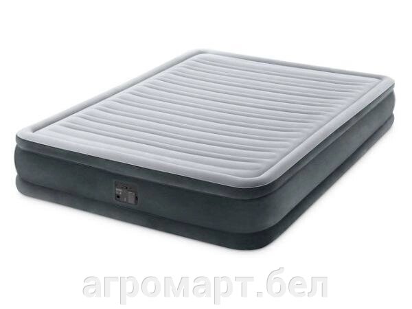 Надувная кровать Queen Comfort-Plush, 152х203х33см, встр. электрич. насос, INTEX от компании ООО «Агромарт» - фото 1