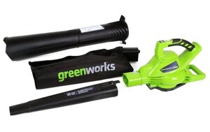 Воздуходув-пылесос аккумуляторный Greenworks GD40BV 40В DigiPro