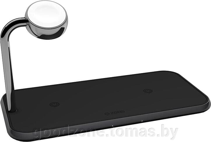 Беспроводное зарядное Zens Dual+Watch Aluminium Wireless Charger (черный) от компании Интернет-магазин «Goodzone. by» - фото 1