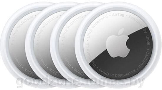 Bluetooth-метка Apple AirTag (4 штуки) от компании Интернет-магазин «Goodzone. by» - фото 1