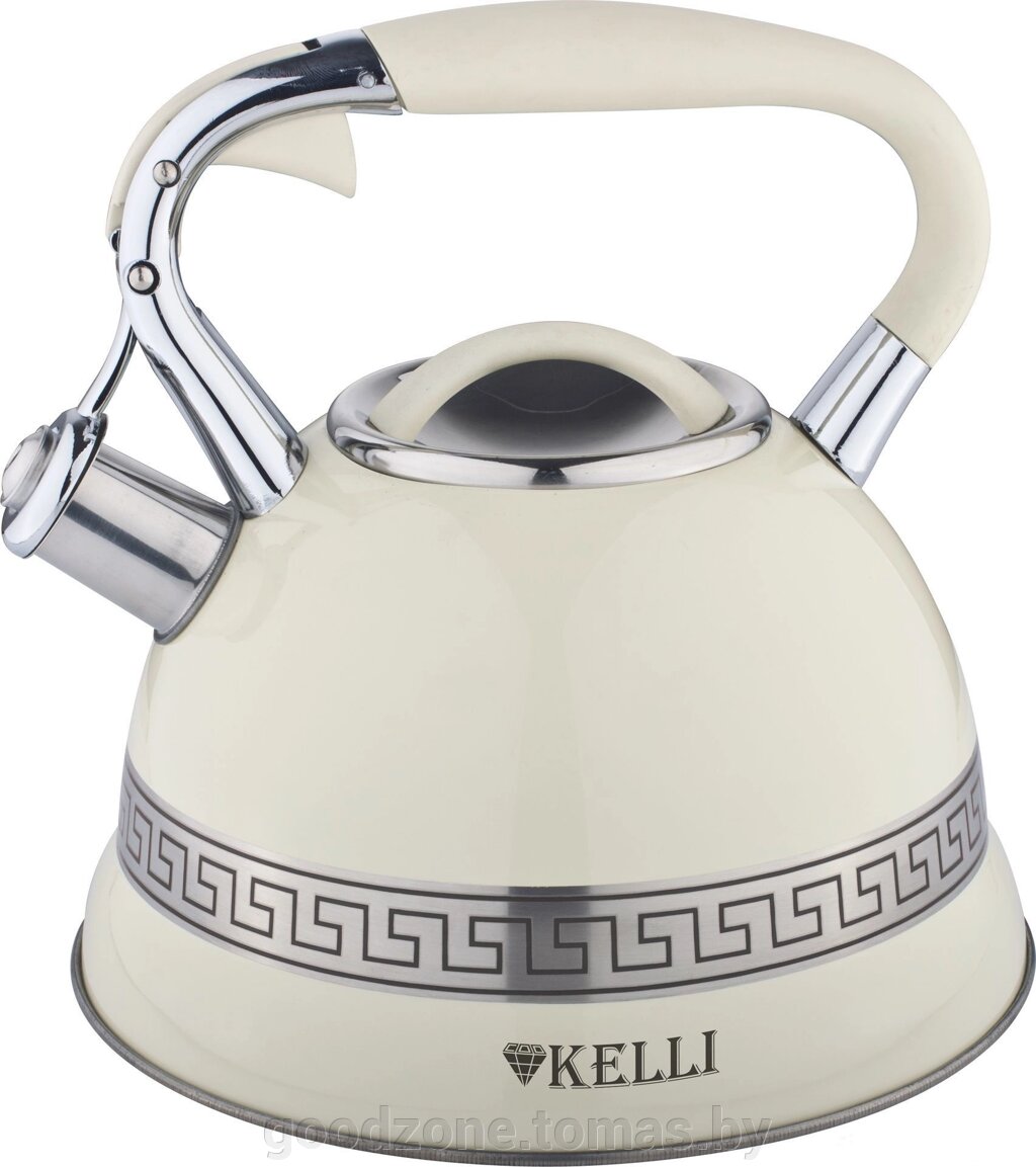 Чайник со свистком KELLI KL-4506 (бежевый) от компании Интернет-магазин «Goodzone. by» - фото 1