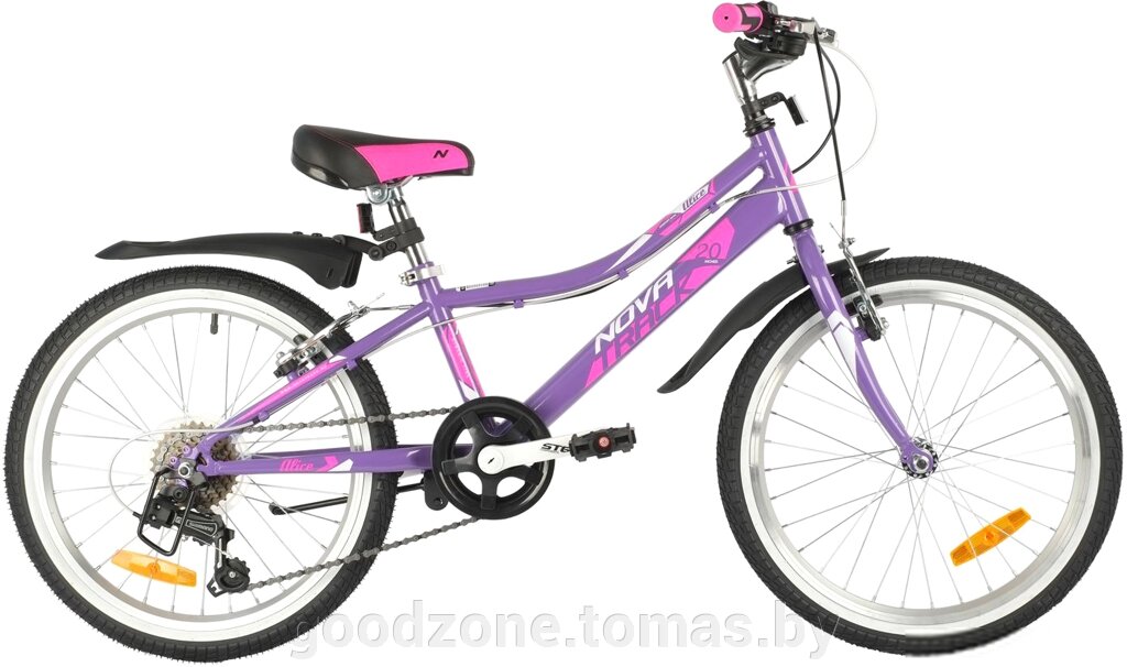 Детский велосипед Novatrack Alice 20 2021 (фиолетовый) от компании Интернет-магазин «Goodzone. by» - фото 1