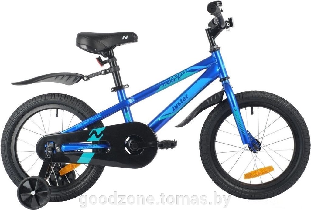 Детский велосипед Novatrack Juster 16 2023 165JUSTER. BL23 (синий) от компании Интернет-магазин «Goodzone. by» - фото 1