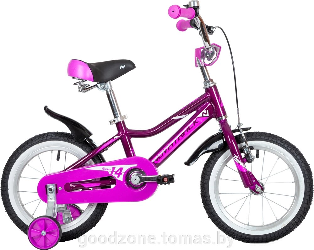 Детский велосипед Novatrack Novara 14 2022 145ANOVARA. VL22 (фиолетовый) от компании Интернет-магазин «Goodzone. by» - фото 1