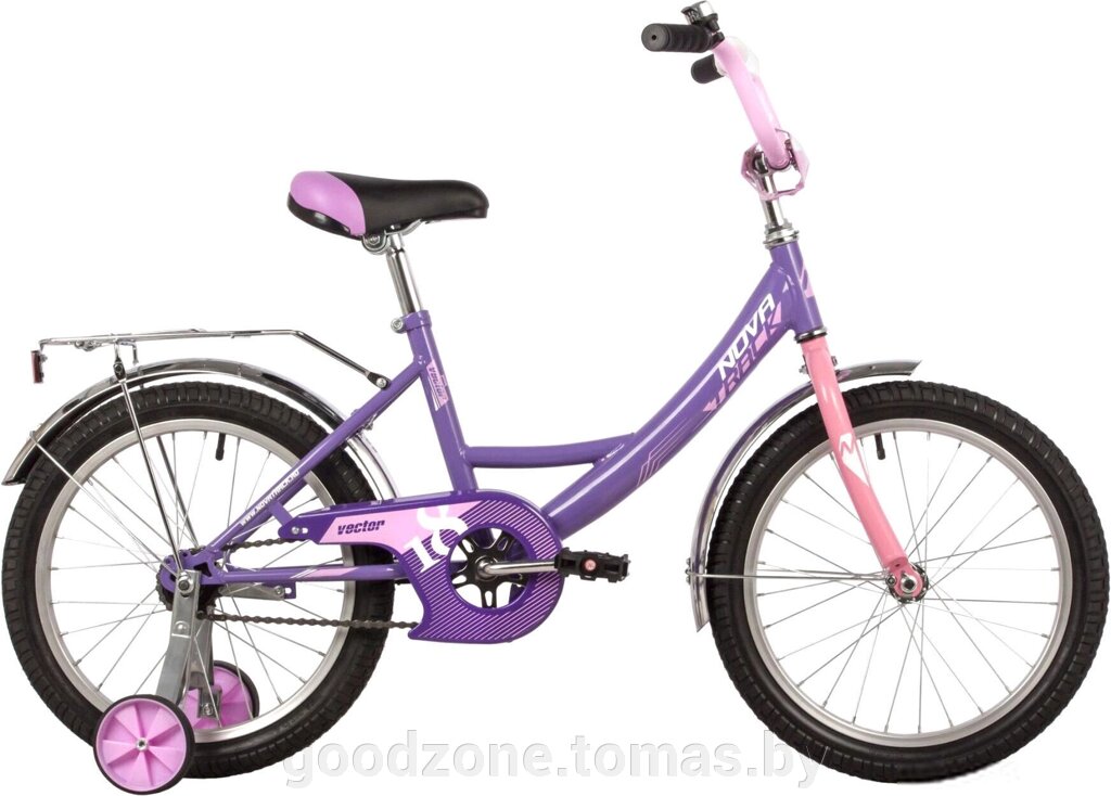 Детский велосипед Novatrack Vector 18 2022 183VECTOR. LC22 (фиолетовый) от компании Интернет-магазин «Goodzone. by» - фото 1