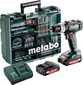 Дрель-шуруповерт Metabo BS 18 L SET 602321870 (с 2-мя АКБ, набор оснастки, кейс)