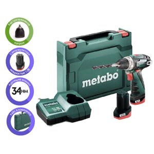 Дрель-шуруповерт Metabo PowerMaxx BS Basic 600080500 (с 2-мя АКБ 2 Ah)