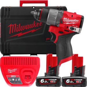 Дрель-шуруповерт Milwaukee M12 FUEL M12FDD2-602X 4933479875 (с 2-мя АКБ 6 Ач, кейс)